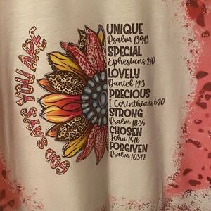 Floral Graphic Tee with Inspirational Quotes